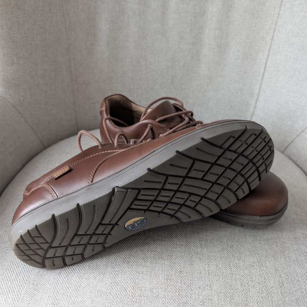 Men's Lems Nine2Five Brown Leather Barefoot Dress Shoes Size 12 - Picture 4 of 6